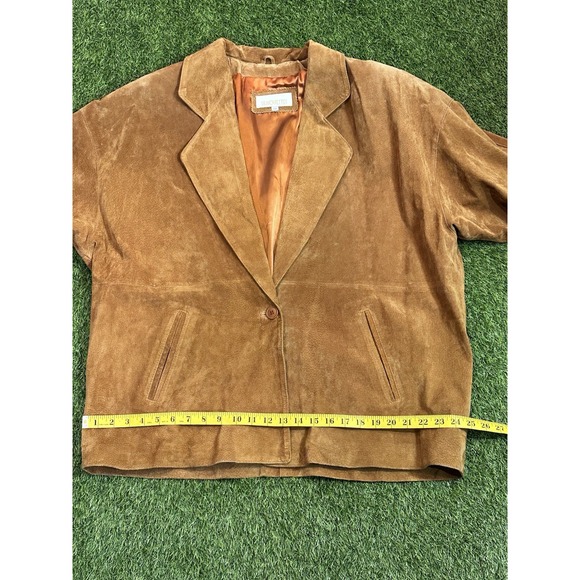 Vintage Silhouette Leather Suede Jacket Plus 2x Tan Brown Cowgirl‎ Rodeo Western - Picture 13 of 16
